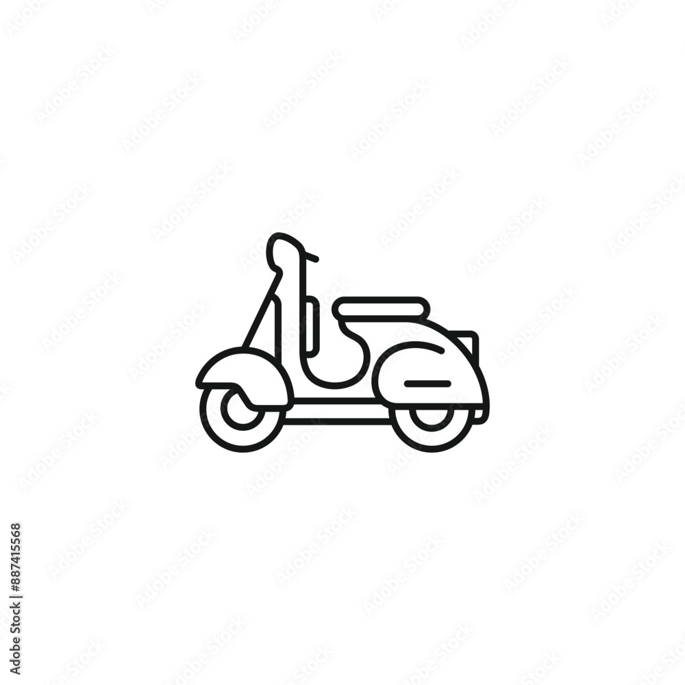 Obraz premium Scooter icon vector. EPS 10 editable vector