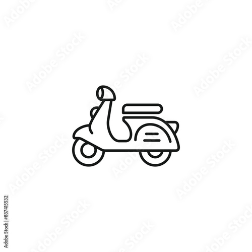 Scooter icon vector. EPS 10 editable vector