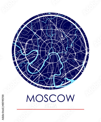 map art moscow - russia