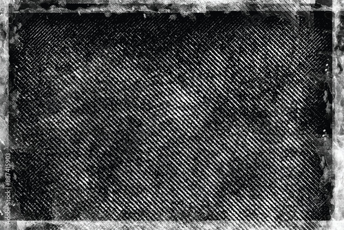 Black and white grunge texture abstract background.  Grungy frame. Vector illustration
