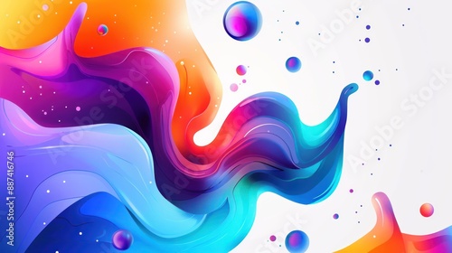 Abstract random color liquid marble background