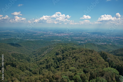 Ridge of Medvednica mountain, Croatia from TV tower photo