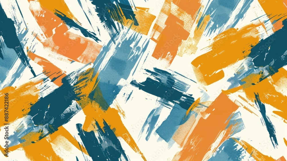 Obraz premium abstract seamless pattern. color brush stroke grunge art. vector art. texture print. repeat pattern