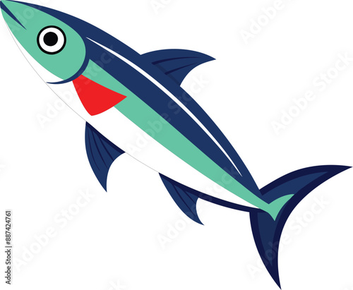 Anchovy small forage fish isolated vector illustration icon. Vector, icon, logo, png. Vector shoaling fish used as food and bait. European anchovy, Engraulis encrasicolus, Anchoa, Anchoviella, Engraul