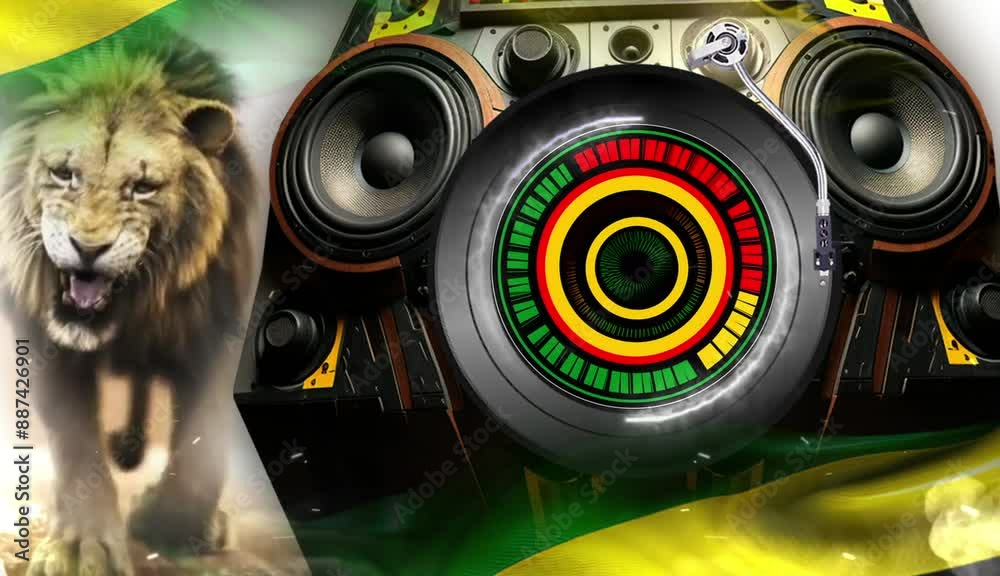Flyer Midia Digital Reggae Cultural Work Flyer Leão Jamaica