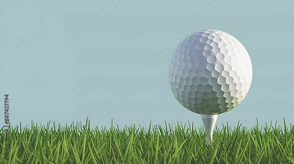 golf ball with green field background golf ball with green field background