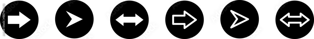 Arrow icons set. Arrow collection. Simple arrow line set. Vector illustration