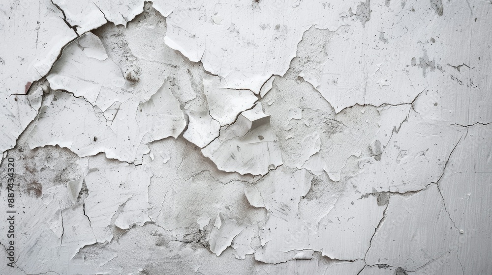 Obraz premium white concrete wall. In the center is a large