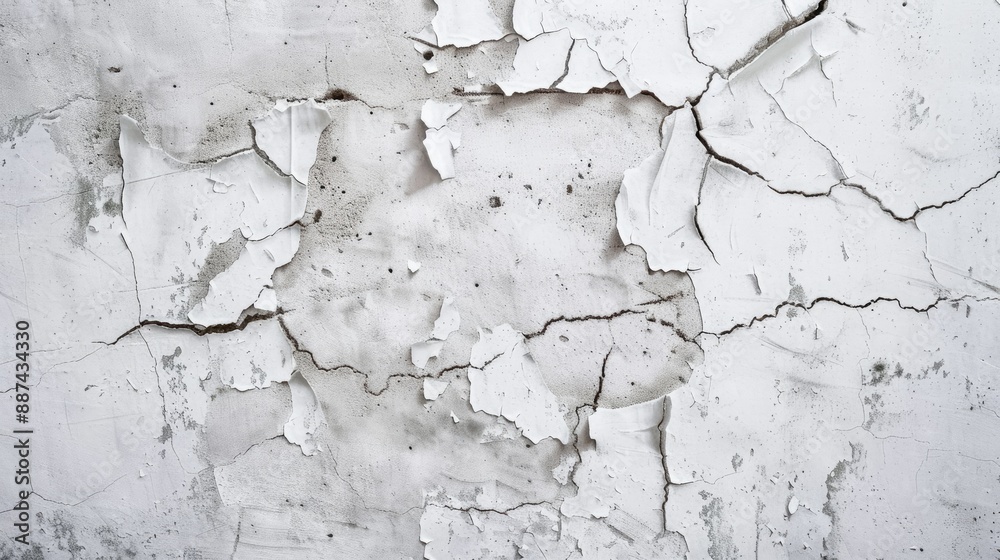 Obraz premium white concrete wall. In the center is a large