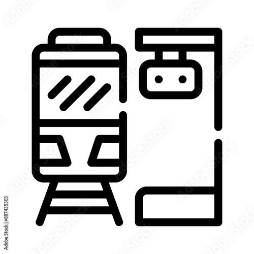 railway station line icon