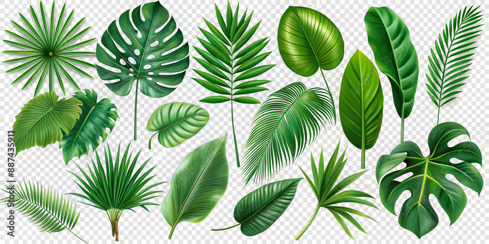 Natural of Tropical green leaves of leaf isolated on transparent png background, varies different of plant botanical.
Natural of Tropical green leaves of leaf isolated on transparent png background, varies different of plant botanical.
