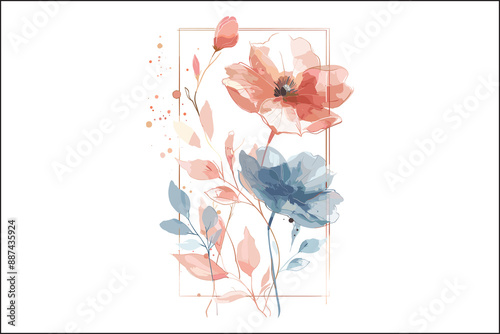 Stunning Multicolor Watercolor Flowers