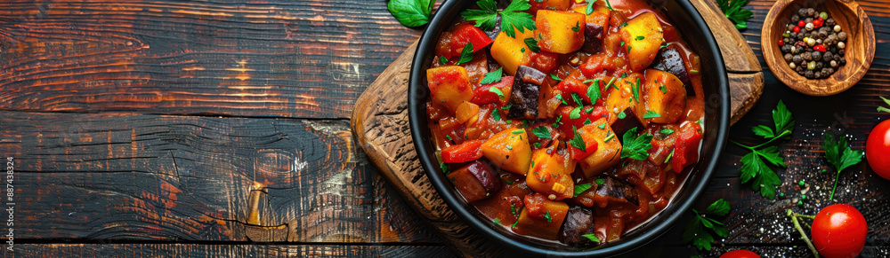 Moroccan style tajin vegetables. AI generative. Moroccan style tajin vegetables. AI generative.