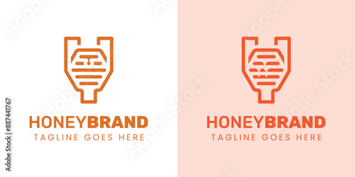Initial Y Honey Logo Set, Perfect for Beekeeping and Honey Producers