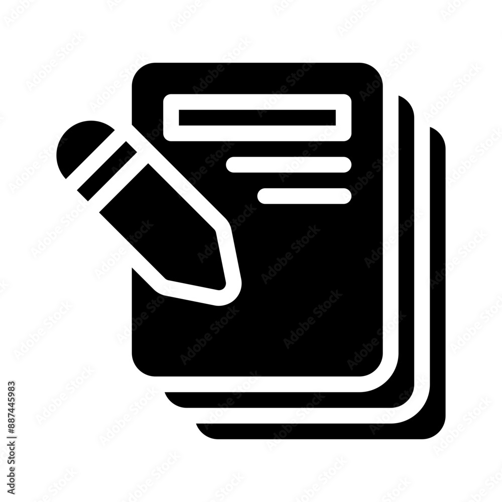 paper stack glyph icon paper stack glyph icon