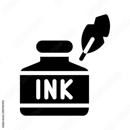 ink bottle glyph icon