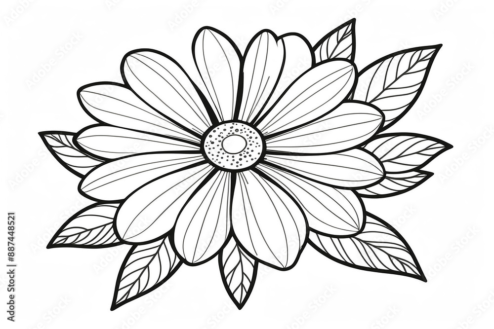 simple black and white flower simple black and white flower