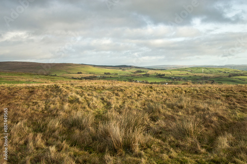 Golden light in the hills of in County Antrim, Northern Ireland 