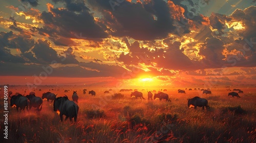 Serengeti National Park during the Great Migration.