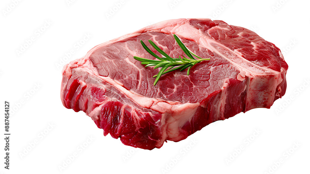 Fototapeta premium Raw meat steak transparent background