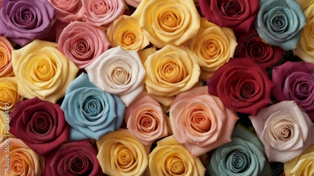 Background pattern: colorful rose pattern Background pattern: colorful rose pattern
