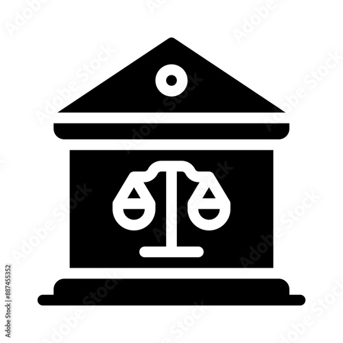 courthouse glyph icon
