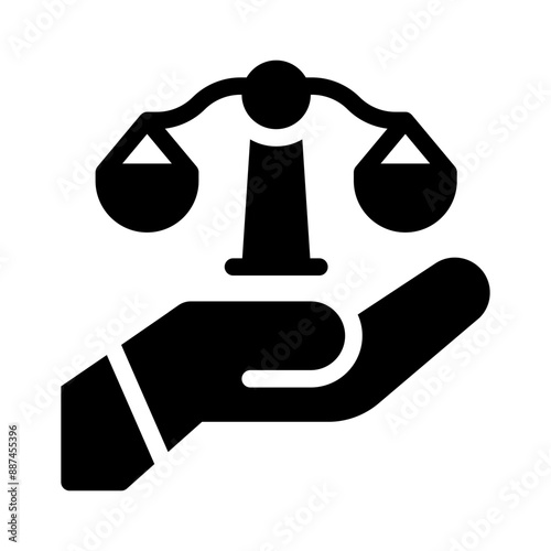 justice glyph icon