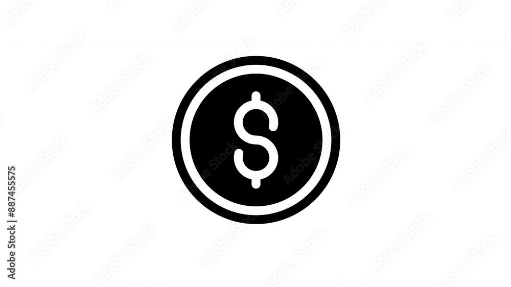 Cost Efficient Icon. Dollar Down Icon animation Cost Efficient Icon. Dollar Down Icon animation