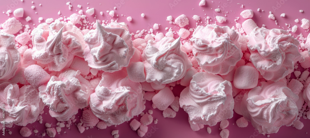 Fluffy Pink Marshmallow Background Fluffy Pink Marshmallow Background