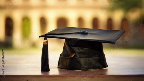 Graduation cap for celebrating academic achievement on university commencement day