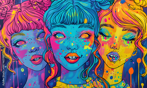 Wallpaper Mural graphic advertising images focusing on beauty and hair Torontodigital.ca