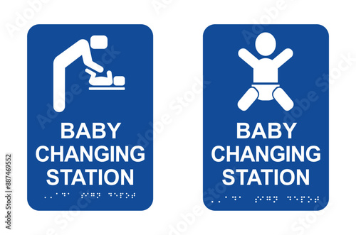 Baby Changing Station or Baby Change Room. Changing station restroom sign vector icon. Toilet symbol. Baby changing station