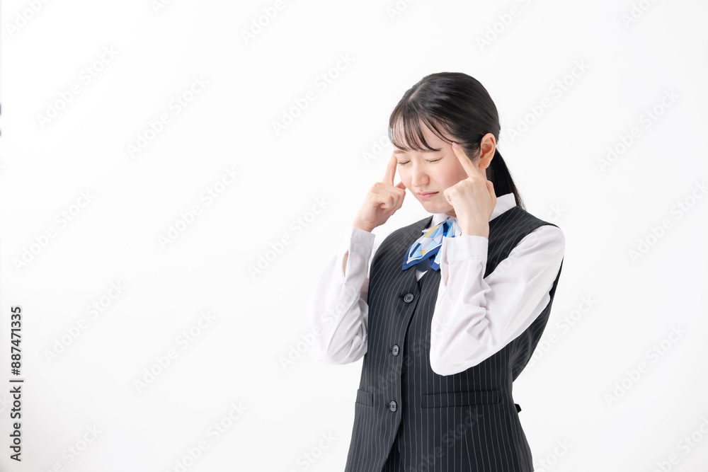 ビジネス・女性・頭痛 ビジネス・女性・頭痛