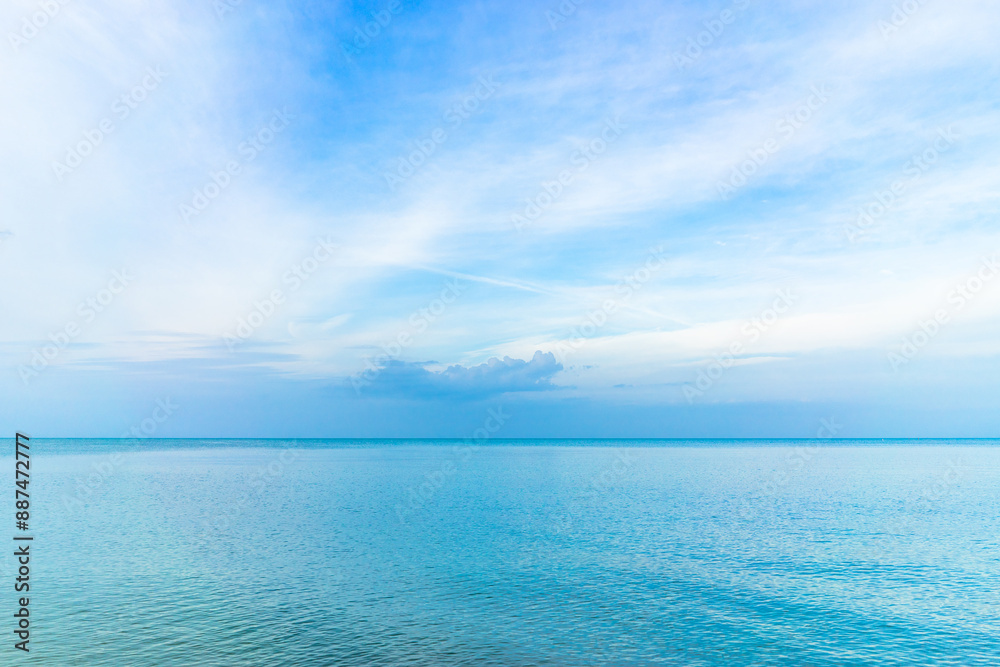 Daytime sky and sea with slight waves. Daytime sky and sea with slight waves.