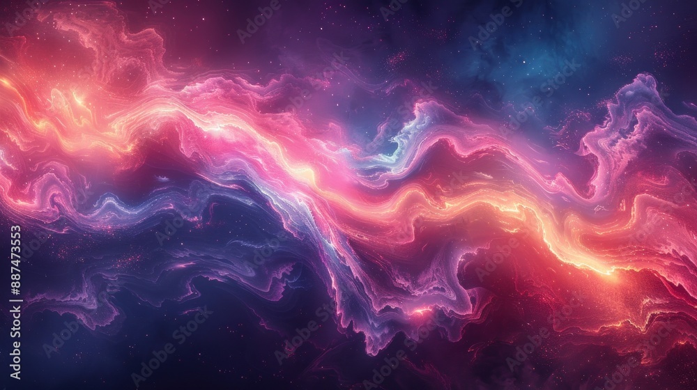 Interstellar energy waves with bright, fluid colors. Interstellar energy waves with bright, fluid colors.