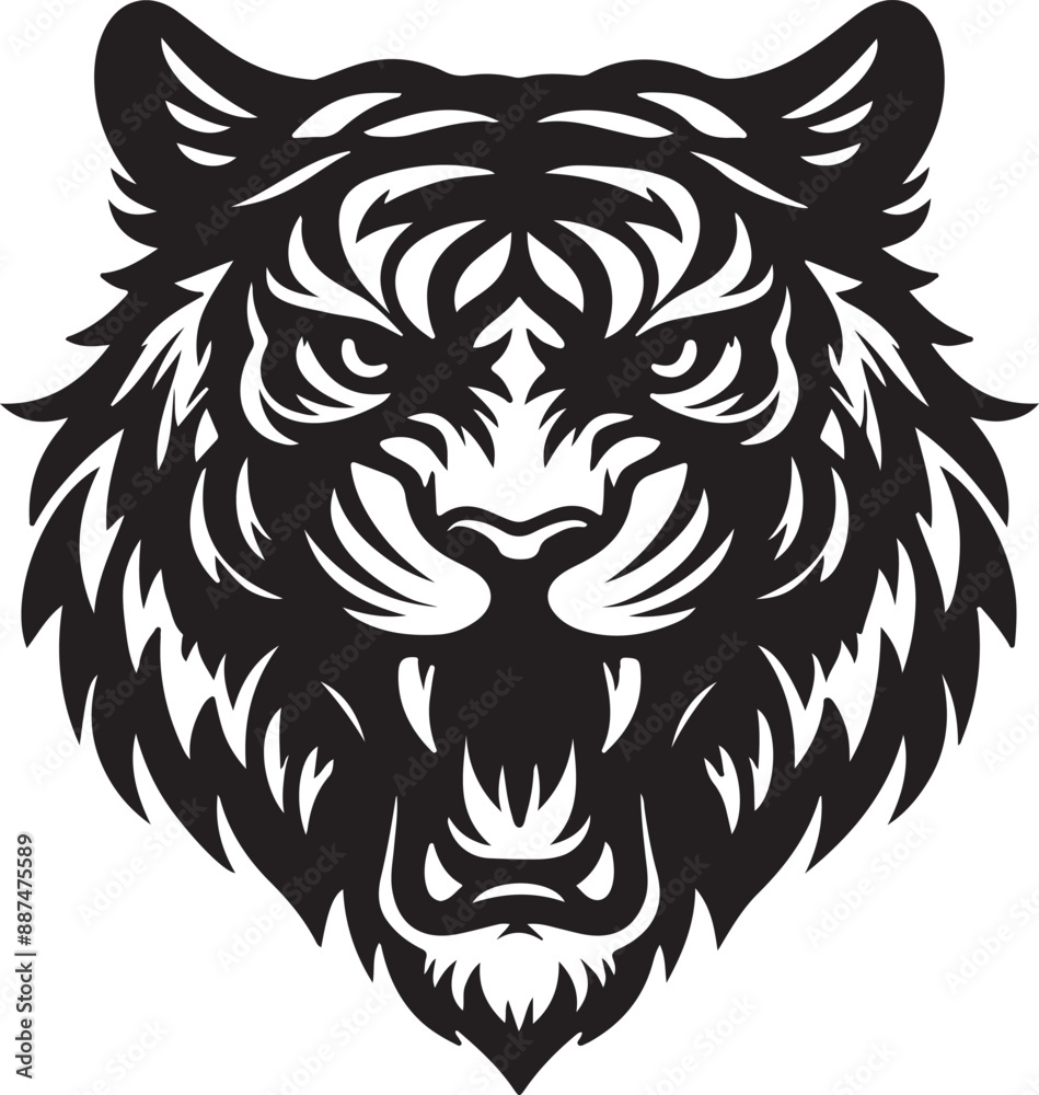 tiger head vector silhouette tiger head vector silhouette