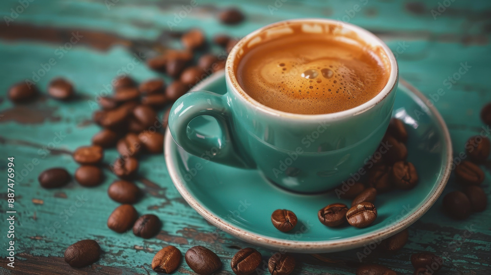 Coffee day. a cup of hot fresh coffee Coffee day. a cup of hot fresh coffee