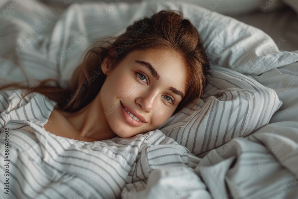 A young woman in the bedroom A young woman in the bedroom