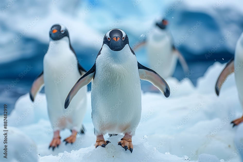 Obraz premium Penguins in Antarctica