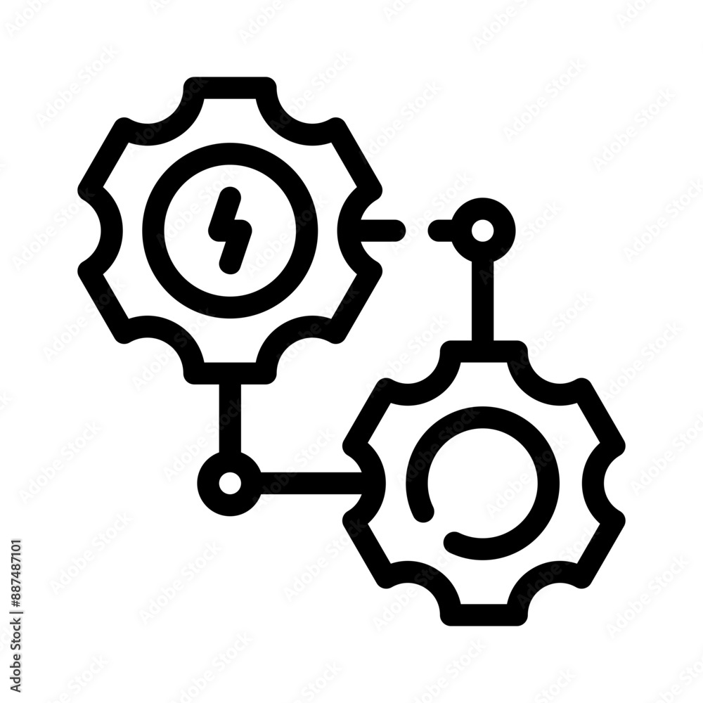 gear line icon gear line icon