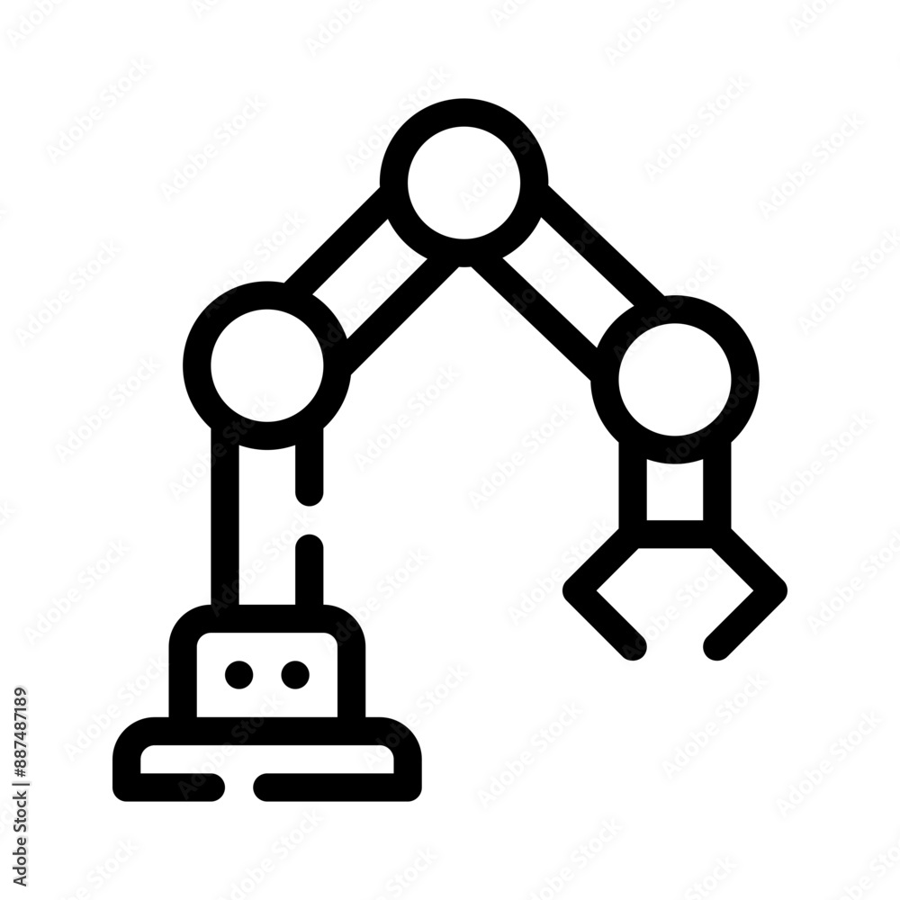robot arm line icon robot arm line icon