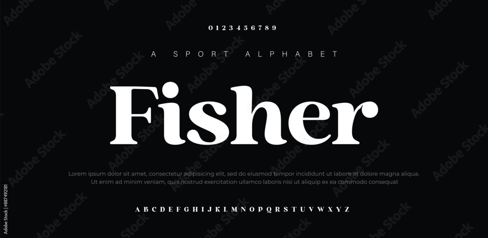 Fisher classic lettering serif italic fonts decorative wedding vintage retro logos. vector illustration