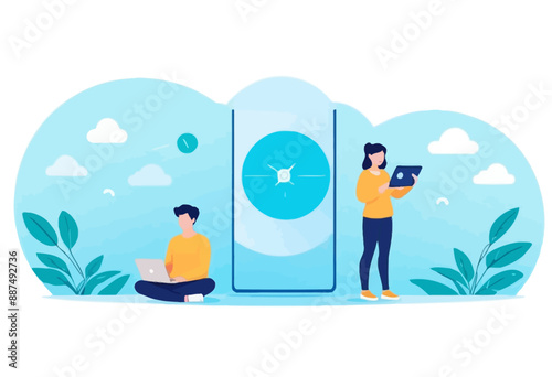 Work-Life Balance: A Modern Office Scene