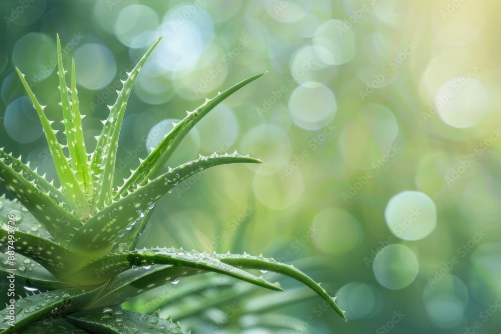 Aloe Vera isolate on bokeh background Macro detailed image tree leaf Aloe Vera isolate on bokeh background Macro detailed image tree leaf