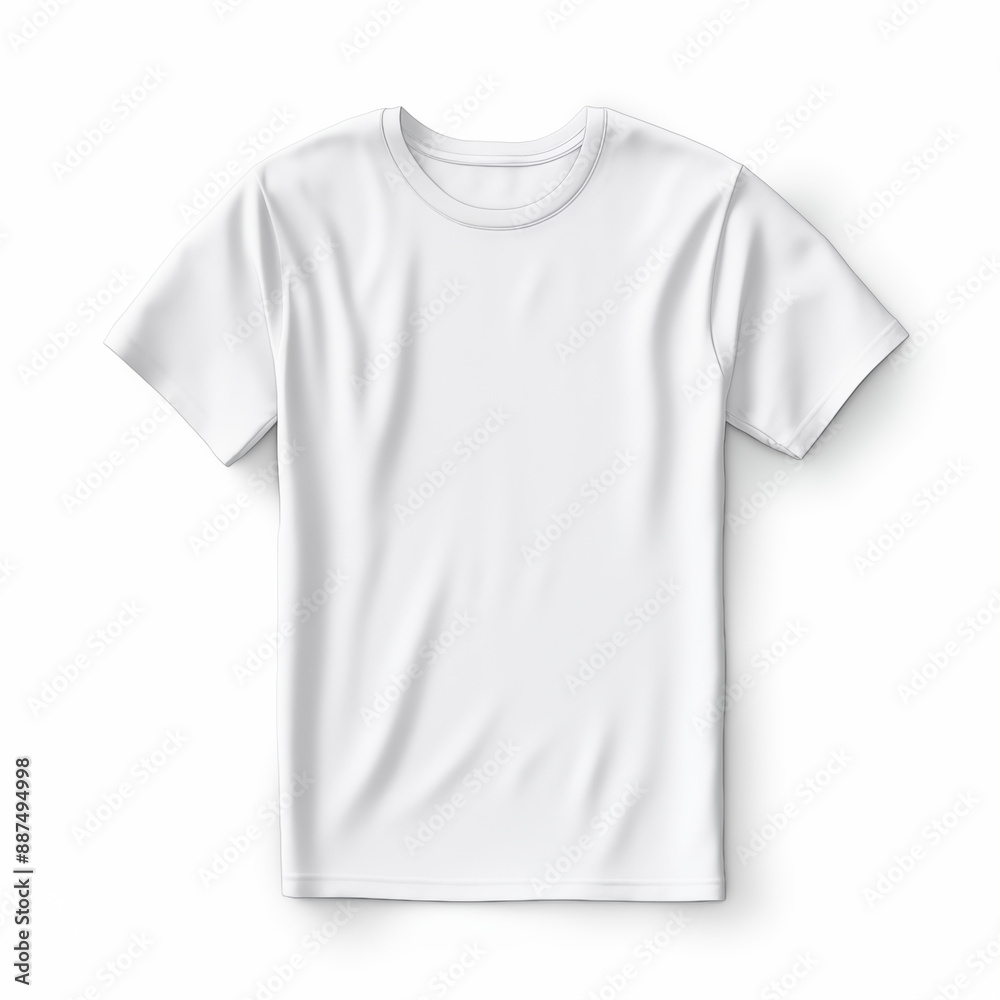 Plain White T-Shirt On Isolated Background Suitable For Branding, Mockups, And Design Presentations Plain White T-Shirt On Isolated Background Suitable For Branding, Mockups, And Design Presentations