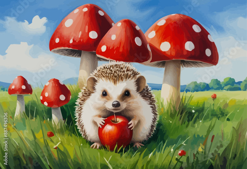 Hedgehog with Apple