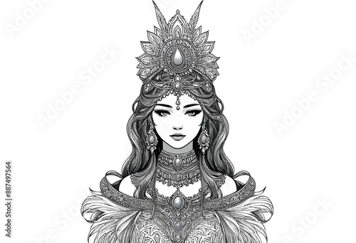 Elegant and Majestic: A Woman's Graceful Elegance