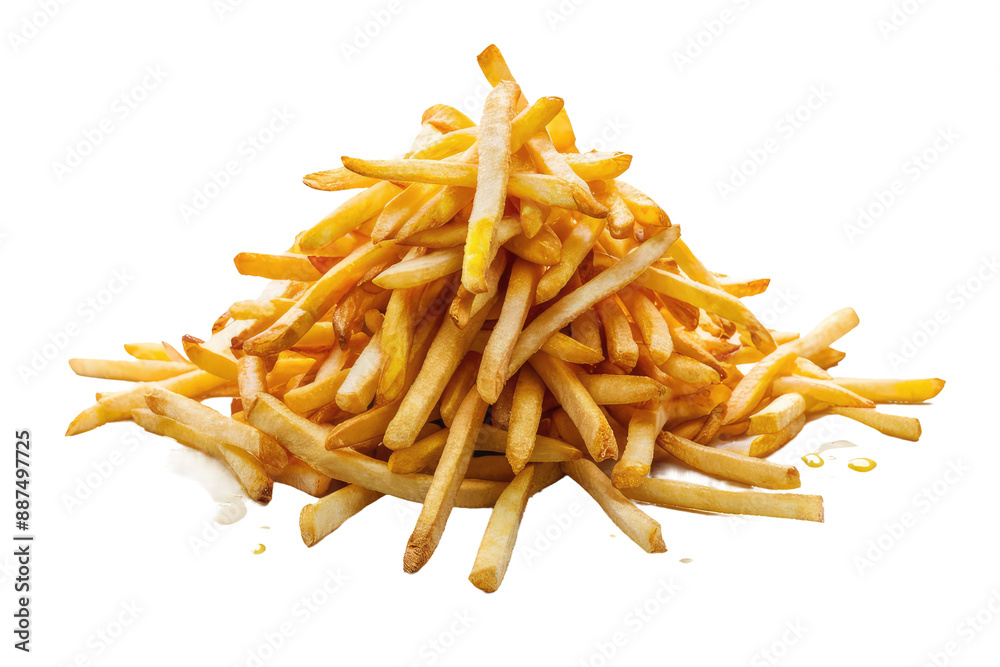 Fototapeta premium Isolated PNG French Fries, GENERATIVE AI