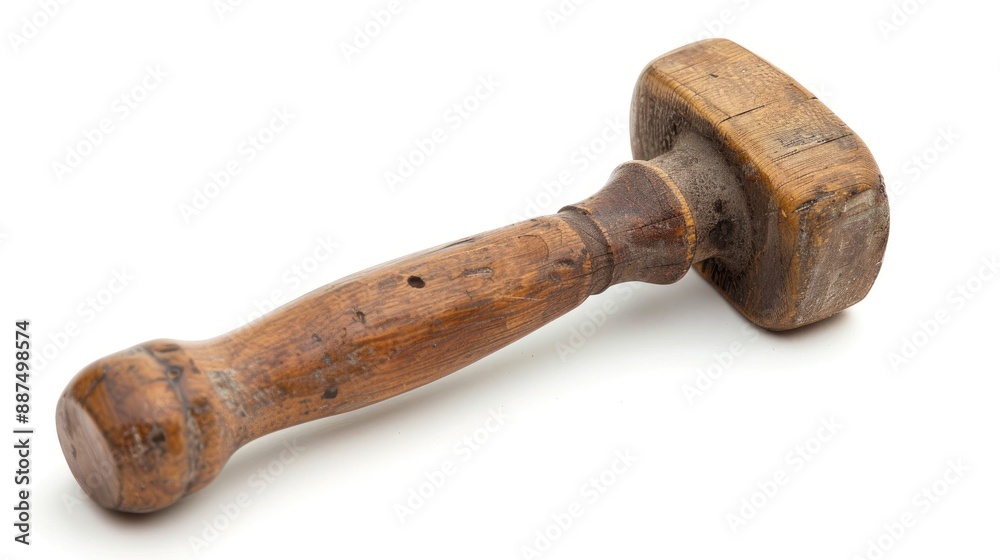 Antique cobbler s hammer on white background Antique cobbler s hammer on white background