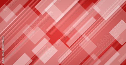 四角形とラインの抽象背景素材